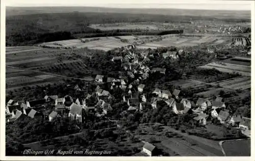 Ak Effringen Wildberg im Schwarzwald Württemberg, Fliegeraufnahme