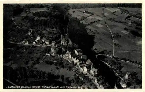 Ak Berneck Altensteig im Schwarzwald, Fliegeraufnahme