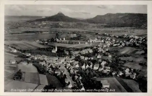 Ak Steinhofen Bisingen im Zollernalbkreis, Burg Hohenzollern, Fliegeraufnahme