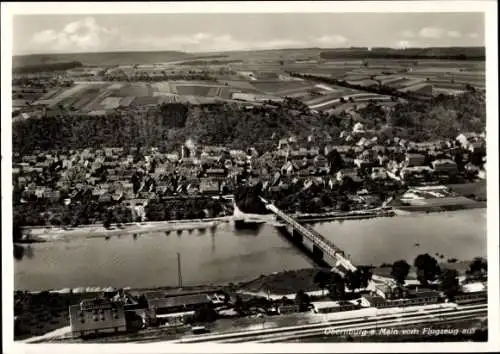 Ak Obernburg am Main Unterfranken, Fliegeraufnahme