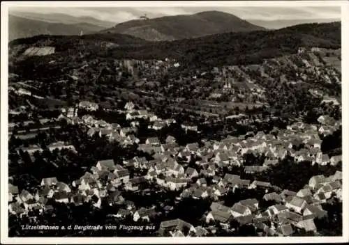 Ak Lützelsachsen Weinheim an der Bergstraße Baden, Fliegeraufnahme