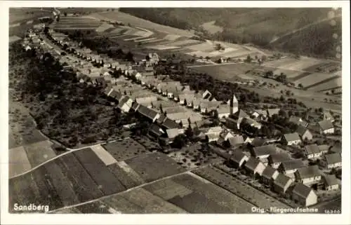 Ak Sandberg in der Rhön Unterfranken Bayern, Fliegeraufnahme