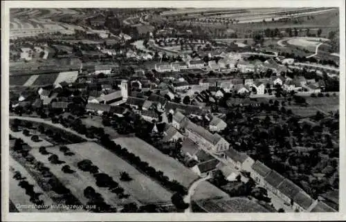 Ak Ormesheim Mandelbachtal im Saarland, Fliegeraufnahme