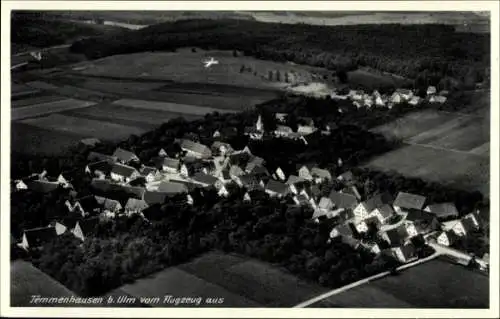 Ak Temmenhausen Dornstadt bei Ulm, Fliegeraufnahme