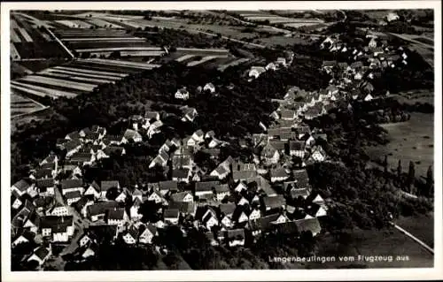 Ak Langenbeutingen Langenbrettach in Würtemberg, Fliegeraufnahme