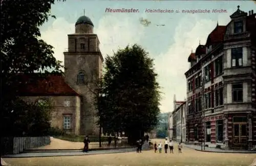 Ak Neumünster in Schleswig Holstein, Kleinflecken, evangelische Kirche, Kinder