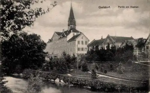 Ak Gaildorf am Kocher Württemberg, Gesamtansicht