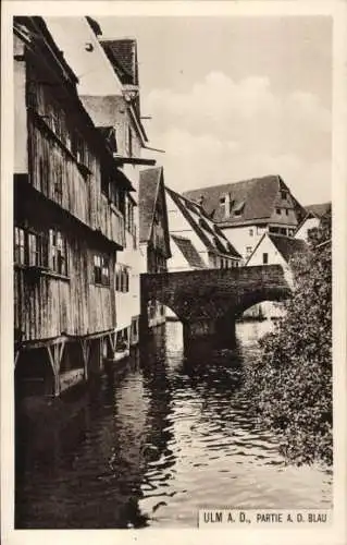 Ak Ulm an der Donau, Teilansicht, Brücke