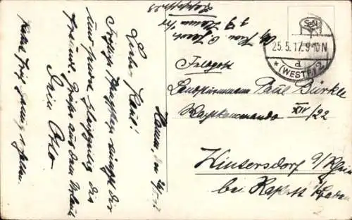 Ak Mädchen mit einem Blumenkorb