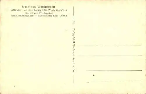 Ak Hüllhorst in Westfalen, Gasthof Waldfrieden