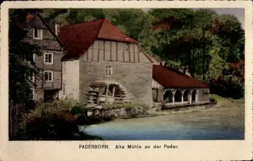 Ak Paderborn in Westfalen, Alte Wassermühle an der Pader