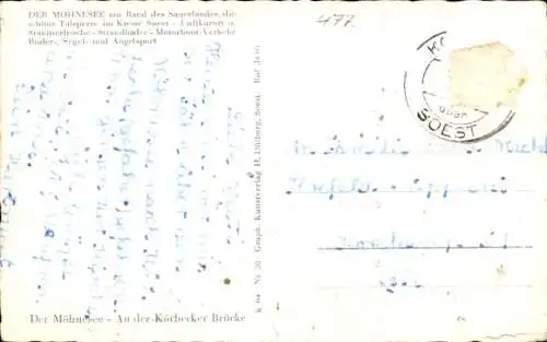 Ak Möhnesee in Westfalen, Möhnetalsperre