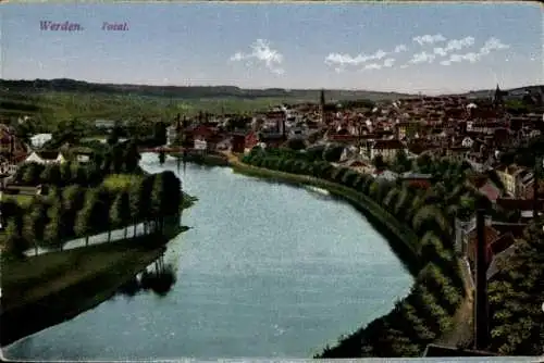 Ak Werden Essen an der Ruhr, Blick über die Stadt, Panorama