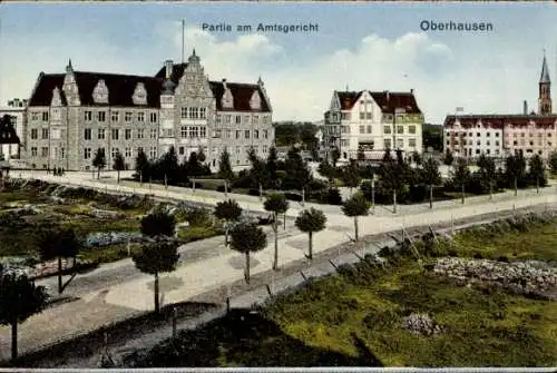 Ak Oberhausen im Ruhrgebiet, am Amtsgericht