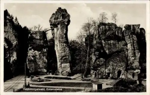 Ak Horn Bad Meinberg im Teutoburger Wald Westfalen, Externsteine