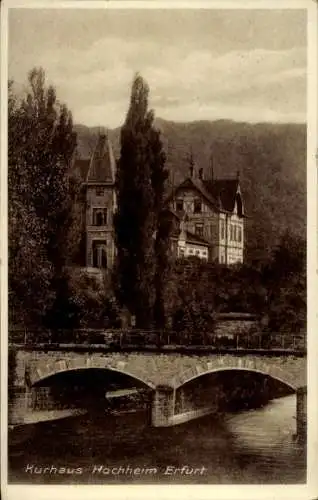 Ak Hochheim Erfurt in Thüringen, Kurhaus, Brücke