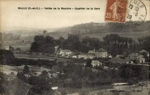 Ak Maule Yvelines, Vallee de la Mauldre, Quartier de la Gare