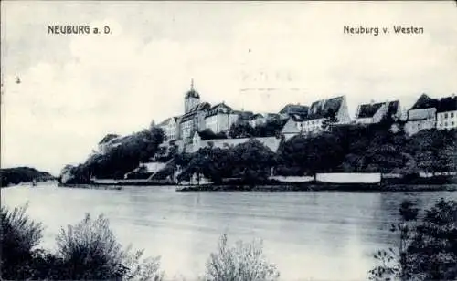 Ak Neuburg an der Donau Oberbayern, Ansicht von Westen