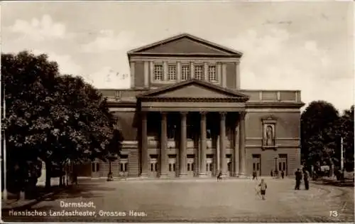 Ak Darmstadt in Hessen, Hessisches Landestheater, Großes Haus