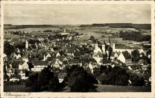 Ak Ellwangen an der Jagst Württemberg, Panorama