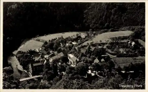 Ak Treseburg Thale im Harz, Gesamtansicht, Bodetal