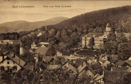 Ak Bad Liebenstein im Thüringer Wald, Blick vom Hotel Quisisana