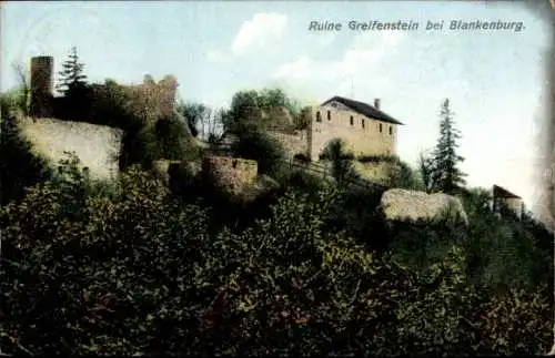 Ak Bad Blankenburg, an der Ruine Greifenstein