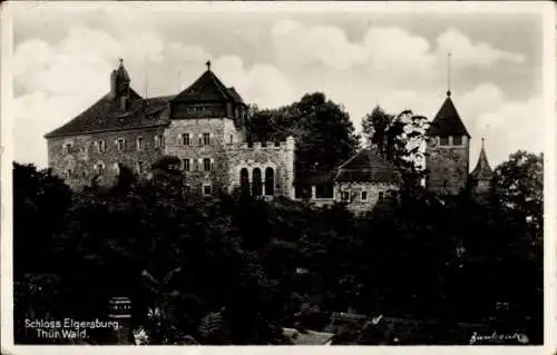 Ak Elgersburg, Thür. Wald, Blick auf das Schloss, Wald