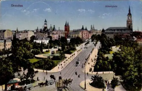 Ak Dresden Neustadt, Albertplatz