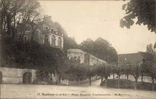 Ak Montlouis Indre et Loire, Place Abraham Courtemanche