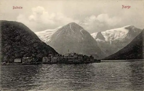 Ak Balholm Sogn Norwegen, Wasseransicht, Ort, Fjord