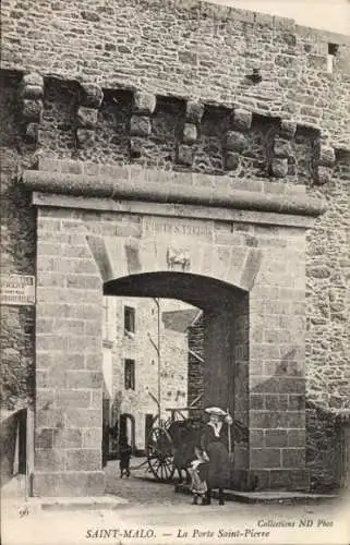 Ak Saint Malo Ille et Vilaine Bretagne, Porte Saint-Pierre