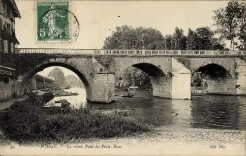 Ak Poissy Yvelines, Le vieux Pont du Petit-Bras