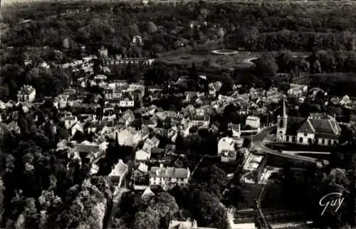 Ak Marly le Roi Yvelines, Gesamtansicht, Park, Kirche