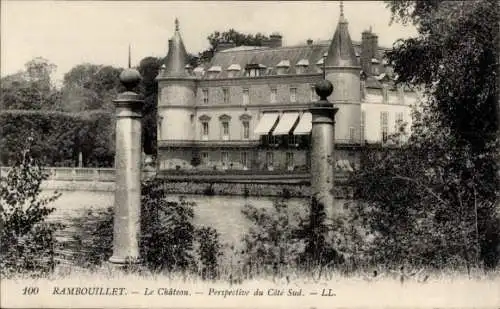 Ak Rambouillet Yvelines, Schloss, Perspective du Cote Sud