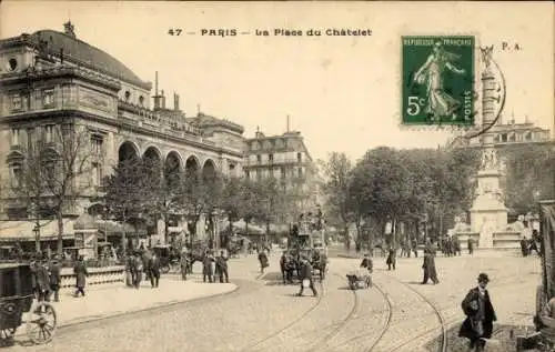 Ak Paris, Place du Châtelet