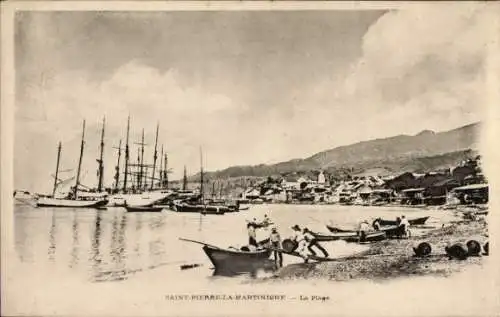 Ak Saint Pierre Martinique, La Plage