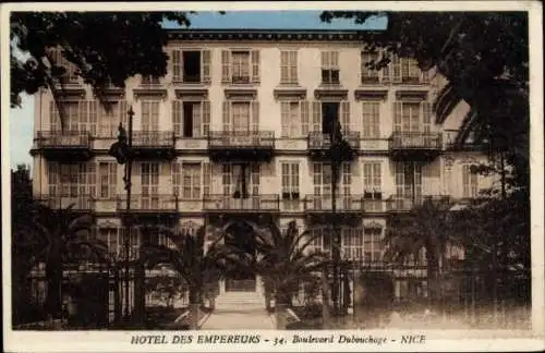 Ak Nice Nizza Alpes Maritimes, Hotel des Empereurs, Boulevard Dubouchage