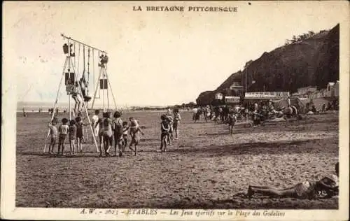 Ak Étables sur Mer Cotes d'Armor, Jeux sportifs, Plage des Godelins