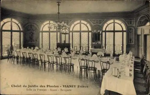 Ak Paris V, Jardin des Plantes, Chalet, Vianey Freres, Salle du Premier