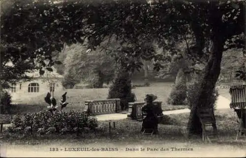 Ak Luxeuil les Bains Haute Saône, Parc des Thermes