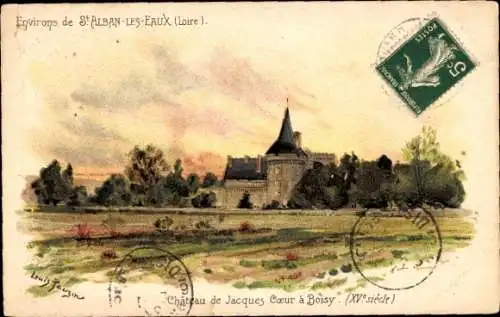 Künstler Ak Tauzin, Louis, Boisy Saint Albin les Eaux Loire, Chateau de Jacques Coeur