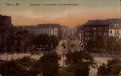 Ak Köln am Rhein, Rudolfsplatz, Aachenerstraße, Opernhausterrasse