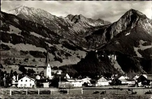 Ak Fischen im Allgäu Schwaben, Gesamtansicht, Entschenkopf, Nebenlhorn, Rubihorn