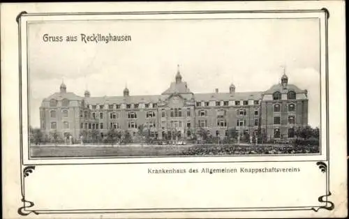 Ak Recklinghausen im Ruhrgebiet, Krankenhaus des Allgemeinen Knappschaftsvereins