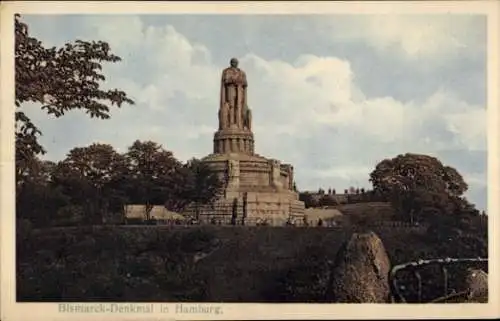 Ak Hamburg Mitte St. Pauli, Bismarck Denkmal