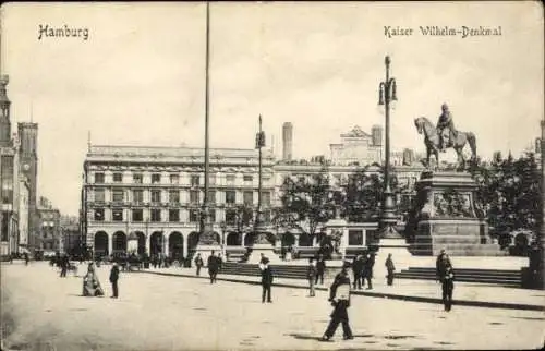 Ak Hamburg Mitte Altstadt, Kaiser Wilhelm-Denkmal