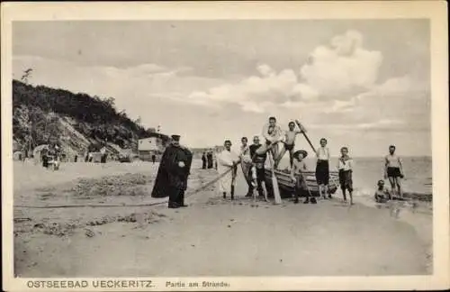 Ak Ostseebad Ückeritz auf Usedom, Strand