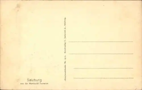 Ak Salzburg in Österreich, Blick von der Humboldt-Terrasse