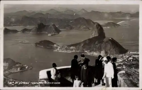 Foto Ak Rio de Janeiro Brasilien, Vista do Corcovado, Berge, Menschen